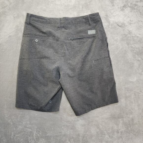 "Nothing More Something" Volcom Gray Chino Shorts sz 32 - Picture 2 of 5